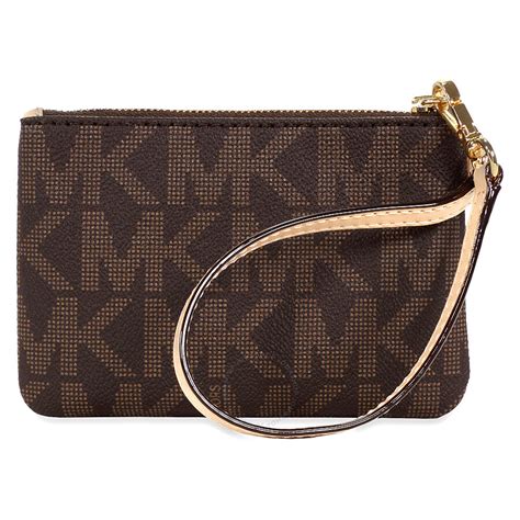 michael kors jet set wristlet brown|jet set leather wristlet.